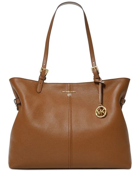 michael kors tan lenox large leather tote bag|Michael Kors soft leather tote.